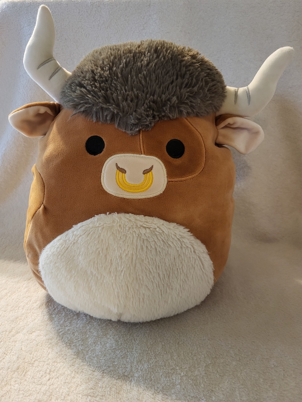 Squishmallows Shep Highland Cow Bull Brown Spotted 12" Plush Stuffed Animal Toy